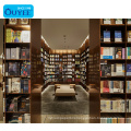 Ouyee High-end simple library equipment bookshelf bookshop wooden library furniture